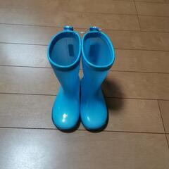 新品未使用◆長靴◆16cm 水色の画像