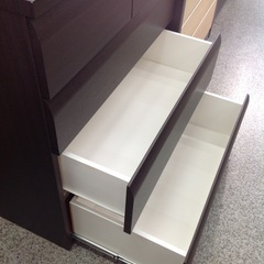 ニトリ ダークブラウン WISH3 4段 ローチェスト 【9650309】