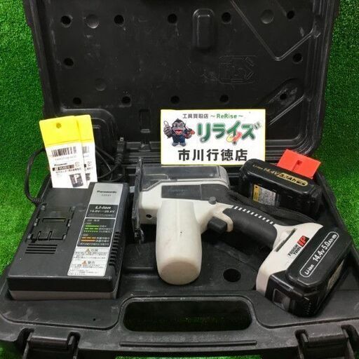 Panasonic EZ4543LR1S-B 充電角穴カッター 14.4V バッテリー2個付き【市川行徳店】【店頭取引限定】【中古】管理番号：IT1ZVEPWVK84