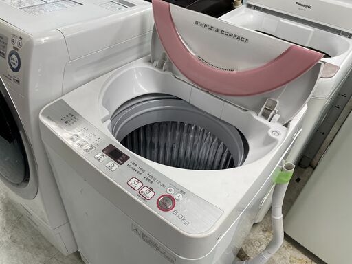 洗濯機の分解クリーニング行っています！配送設置込み！！　シャープ6.0K洗濯機　2017年製　分解クリーニング済み！！