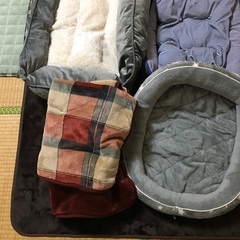 犬用ベッド、毛布(とても暖かい)