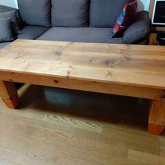 センターローテーブル　木製　松、ヒノキ