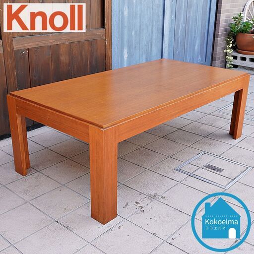 knoll(ノル)のジム・エルダンによるデザインのチーク材を使用したリビングテーブルです。シンプルで無駄のないデザインのコーヒーテーブルは北欧スタイルやナチュラルなカフェ風にも♪ノールCI432