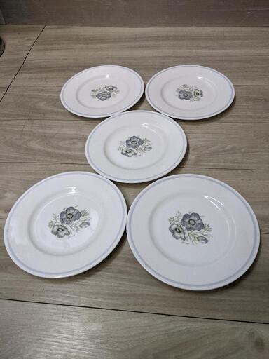 WEDGEWOOD ウェッジウッド グレンミスト プレート  中皿 黒壺 ス イギリス 廃盤　5枚セット