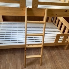 【2段ベッド】木製、すのこタイプ　クリーニング済　配達可能　管理...