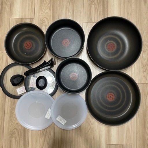 オンライン限定 ティファール 取っ手のとれる 鍋 フライパンセット 8点セット IH ガス火対応 「インジニオ・ネオ IHチャコールグレー」 T-falオンライン限定 ティファール 取っ手のとれる 鍋 フライパン