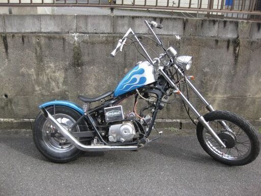 □JAZZ ジャズ チョッパー 75CCボアアップ 12V セル付き バック