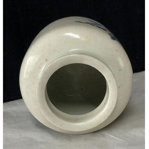 e2039 李朝 染付 小壺 高さ8cm 木箱入り