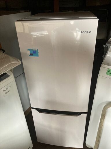 ☆中古￥13,800！【会員価格￥12,800】Hisense　150㍑2ドア冷蔵庫　家電　2019年製　HR-D15C型　幅48cmｘ奥行60cmｘ高さ123cm　【BJ023】