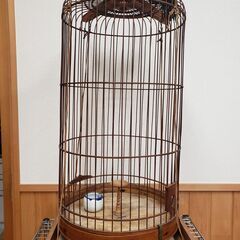 昭和レトロ 大型 鳥かご 鳥籠 バードケージ ショーケース 木製...