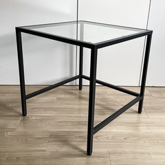 IKEA ヴィットショー ネストテーブル ブラック ガラス, 4...