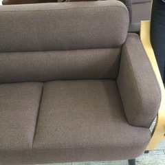 【✨ブラウン❗️新生活応援❗️サイドポケットが便利❗️ファブリック❗️✨】定価¥28,000 2Pソファ