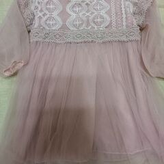 ワンピース　ドレス　90 キッズ　ピンク　韓国服