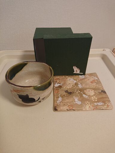 未使用の茶道具 こふくさ ネコのデザイン