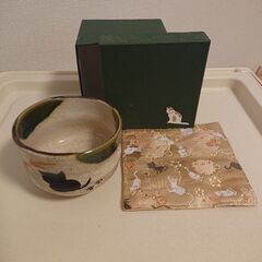 未使用の茶道具 こふくさ ネコのデザイン