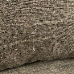 ◎3Pカウチソファー　ブラウン　毛羽立ち・使用感あり　オットマン付き◎