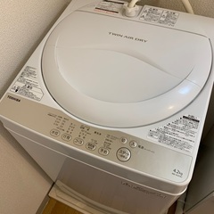 TOSHIBA洗濯機4.2kg 2016年製