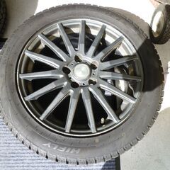 アルミ付き スタッドレスタイヤ4本セット  HIFLY Win-turi212 215/55R17 2021年製 17×7J 5×114,3 オフセット38  中古 苫小牧西店