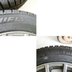 アルミ付き スタッドレスタイヤ4本セット  HIFLY Win-turi212 215/55R17 2021年製 17×7J 5×114,3 オフセット38  中古 苫小牧西店