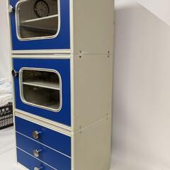 昭和レトロポップ 3段棚 青 ブルー