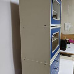 昭和レトロポップ 3段棚 青 ブルー