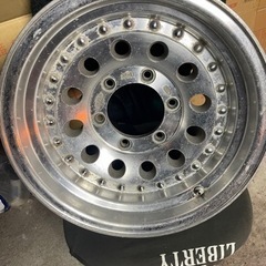 旧車6穴アルミホイール日本製ワイド