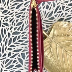 ルイヴィトン LOUIS VUITTON ポルト カルト ジップ フューシャ 財布