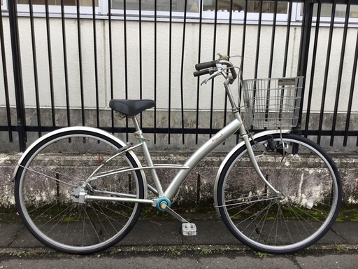 ＜整備・良品＞丸石サイクル・ホットニュース・シャフトドライブ・27インチ自転車・内装3段変速 鍵付き