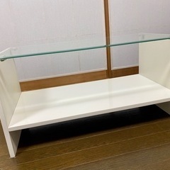 ガラステーブル　ローテーブル　クリア天板 - 松戸市