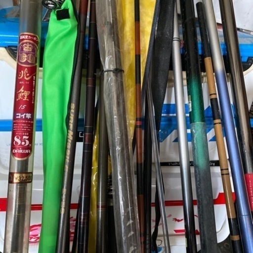 竿、あゆ竿　クロダイ　ヘラブナ　コイ　堤防リールはさしあげます。 竿、あゆ竿 クロダイ ヘラブナ コイ 堤防リールはさしあげます。