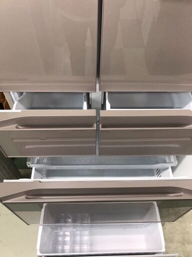 日立 冷蔵庫 R-HW52N 2021製  大容量 ファミリータイプ ［フレンチ6ドア］クリーニング済 美品