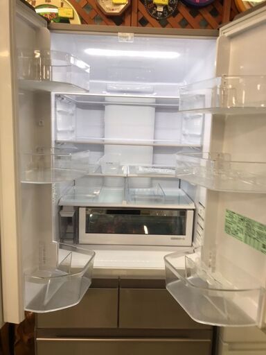 日立 冷蔵庫 R-HW52N 2021製 大容量 ファミリータイプ ［フレンチ6ドア