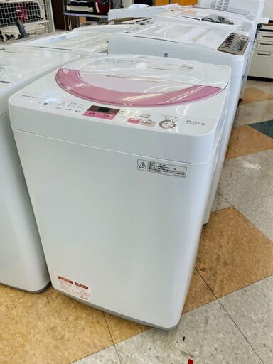 SHARP(シャープ) 6kg洗濯機 ✨定価￥40,140✨ ES-GE6A 2017年 穴なし槽でカビをブロック!!
