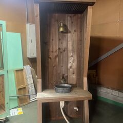 【最終値下げ】〈オーダー品〉照明付き シンク 洗面台什器 店舗 屋外 野外店舗 小屋