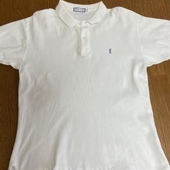  90'sYSL 刺繍ロゴ　白ポロシャツ　