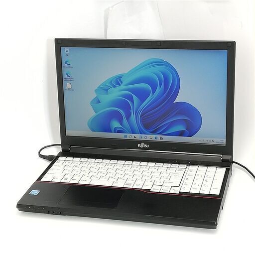 保証付 日本製 Wi-Fi有 15.6型 ノートパソコン 富士通 A574/M 中古良品 第4世代 Celeron 4GB DVDRW 無線 Bluetooth Windows11 Office