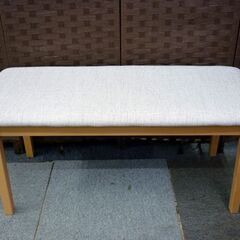 ☆ニトリ ダイニングチェア×2脚 ダイニングベンチ×1台 3点セット BEECH SP LBR ビーク ライトブラウン ファブリック素材 札幌 北20条店