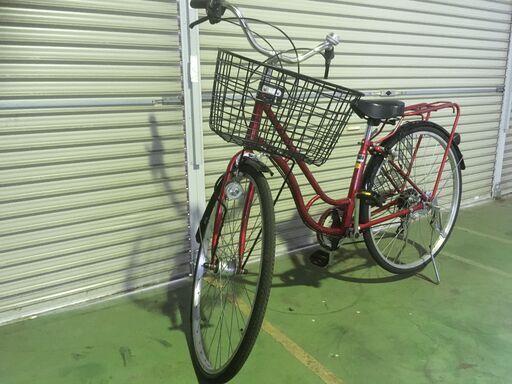 売約済】27インチ 🚲 中古 自転車 10800円 🔄6段切替 🔑鍵新品