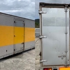 No.659 アルミバン 4ｔ ロング 車 アルミ 箱 バイク 倉庫 トラック コンテナ 米 保管庫 物置 DIY