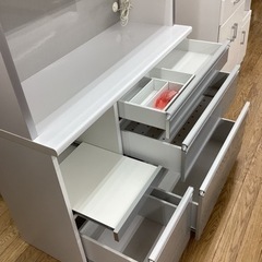 KJ-23【新入荷 リサイクル品】オープンキッチンボード 白×グレー