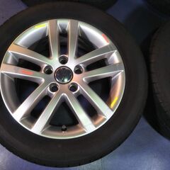 夏 VW純正 ゴルフ５【~80％富山】16インチ VW ゴルフ純正アルミ キズが目立ちます ワーゲン 2020年 BS 一番人気の ブリジストン 205/55R16 中古4本 車検対応 ゴルフⅤ 6/7