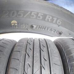夏 VW純正 ゴルフ５【~80％富山】16インチ VW ゴルフ純正アルミ キズが目立ちます ワーゲン 2020年 BS 一番人気の ブリジストン 205/55R16 中古4本 車検対応 ゴルフⅤ 6/7