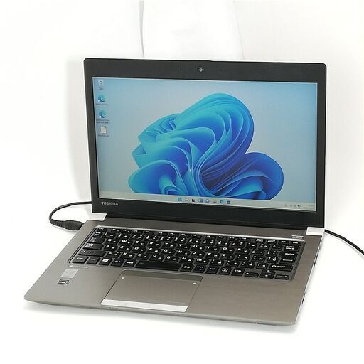 保証付 高速SSD Wi-Fi有 13.3型 薄型 ノートパソコン 東芝 R63/Y 中古美品 第5世代 Core i5 4GB 無線 Webカメラ Windows11 Office