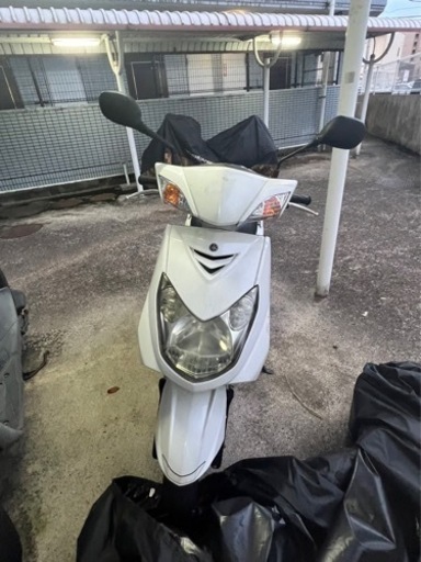 シグナス125 カバーつけて保管