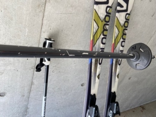 スキー4点セット サロモン サロモンスキー板120cm ストック90cm スキー