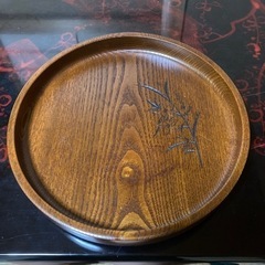 木製おぼん　丸