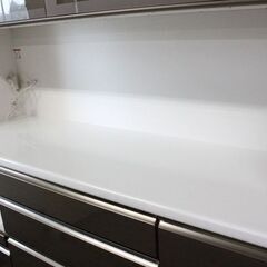 松田家具 キッチンボード 幅157 下段ブルモーション モイス ハイグロス 