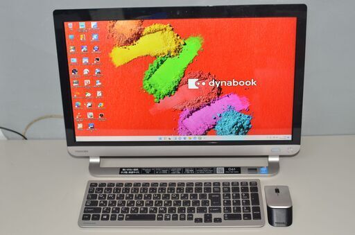中古一体型パソコン 最新Windows11 東芝 D61/TB core i7-4710QM/大容量HDD2TB/メモリ8GB/ブルーレイ/21.5インチ/カメラ内蔵