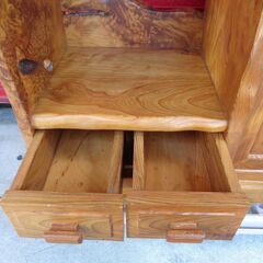 屋久杉　飾り棚/違い棚/サイドボード/和家具　中古