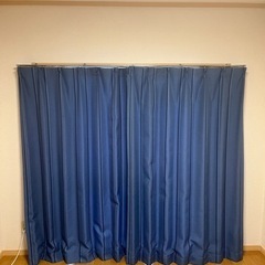遮光カーテン2枚セット　ブルー系